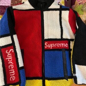 Supreme Reversible Colorblocked Fleece Jacket